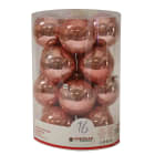 GIOCOPLAST NATALE - CIL. 16 SFERE PLASTICA PERLATE D.80 ROSE GOLD