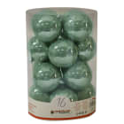 GIOCOPLAST NATALE - CIL. 16 SFERE PLASTICA PERLATE D.80 GREEN TEA