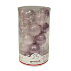 GIOCOPLAST NATALE - CIL. 25 SFERE PLASTICA D.60 GEMME ROSA