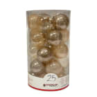 GIOCOPLAST NATALE - CIL. 25 SFERE PLASTICA D.60 GEMME CHAMPAGNE