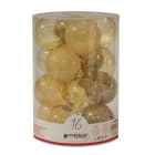 GIOCOPLAST NATALE - CIL. 16 SFERE PLASTICA D.80 GEMME ORO