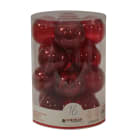 GIOCOPLAST NATALE - CIL. 16 SFERE PLASTICA D.80 GEMME ROSSE