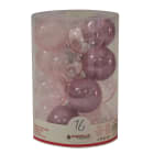 GIOCOPLAST NATALE - CIL. 16 SFERE PLASTICA D.80 GEMME ROSA