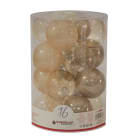 GIOCOPLAST NATALE - CIL. 16 SFERE PLASTICA D.80 GEMME CHAMPAGNE
