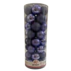 GIOCOPLAST NATALE - CIL. 40 SFERE PLASTICA D.60 PURPLE, MET. MAT. GLITTER