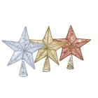 GIOCOPLAST NATALE - PUNTALE STELLA DEC. CM.27, 3 COL. ASS.: 8 ORO, 8 ROSSI, 8 ARG.