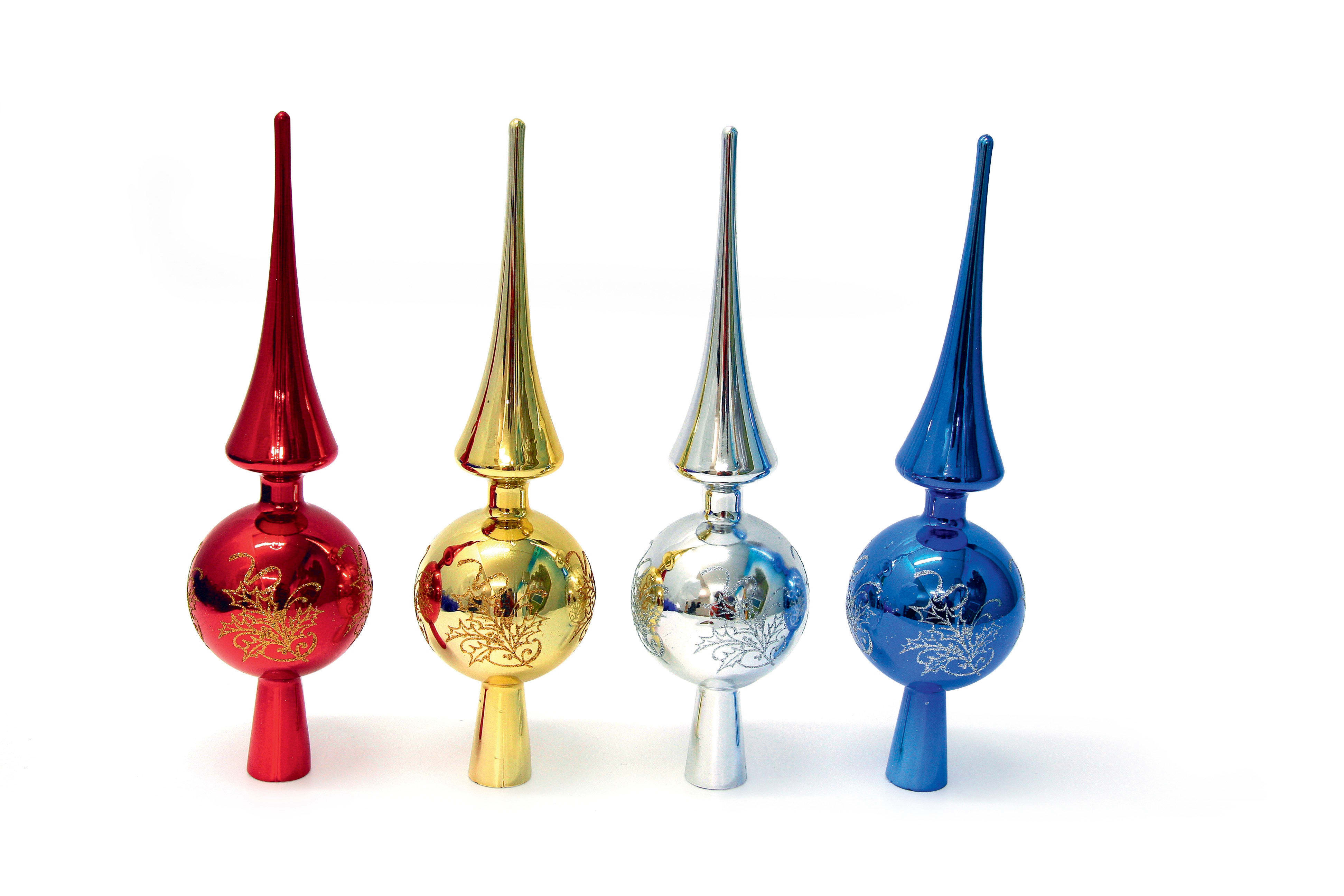 GIOCOPLAST NATALE - SCAT. PUNTALE PLASTICA MULTI CM.26 DEC. FOGLIA, COL. ASS.