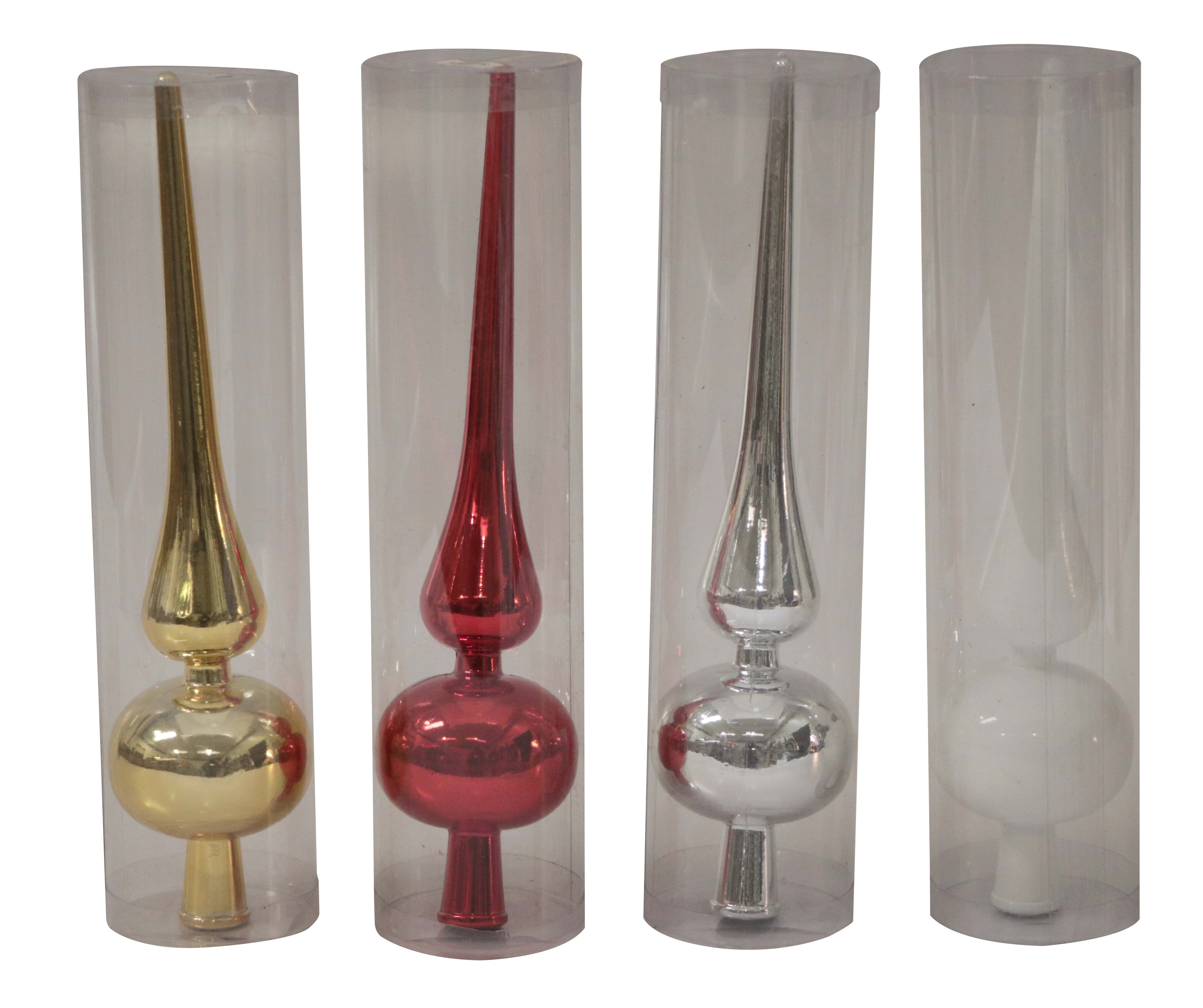 GIOCOPLAST NATALE - PUNTALE PLASTICA 25 CM LISCIO, COL. ASS.