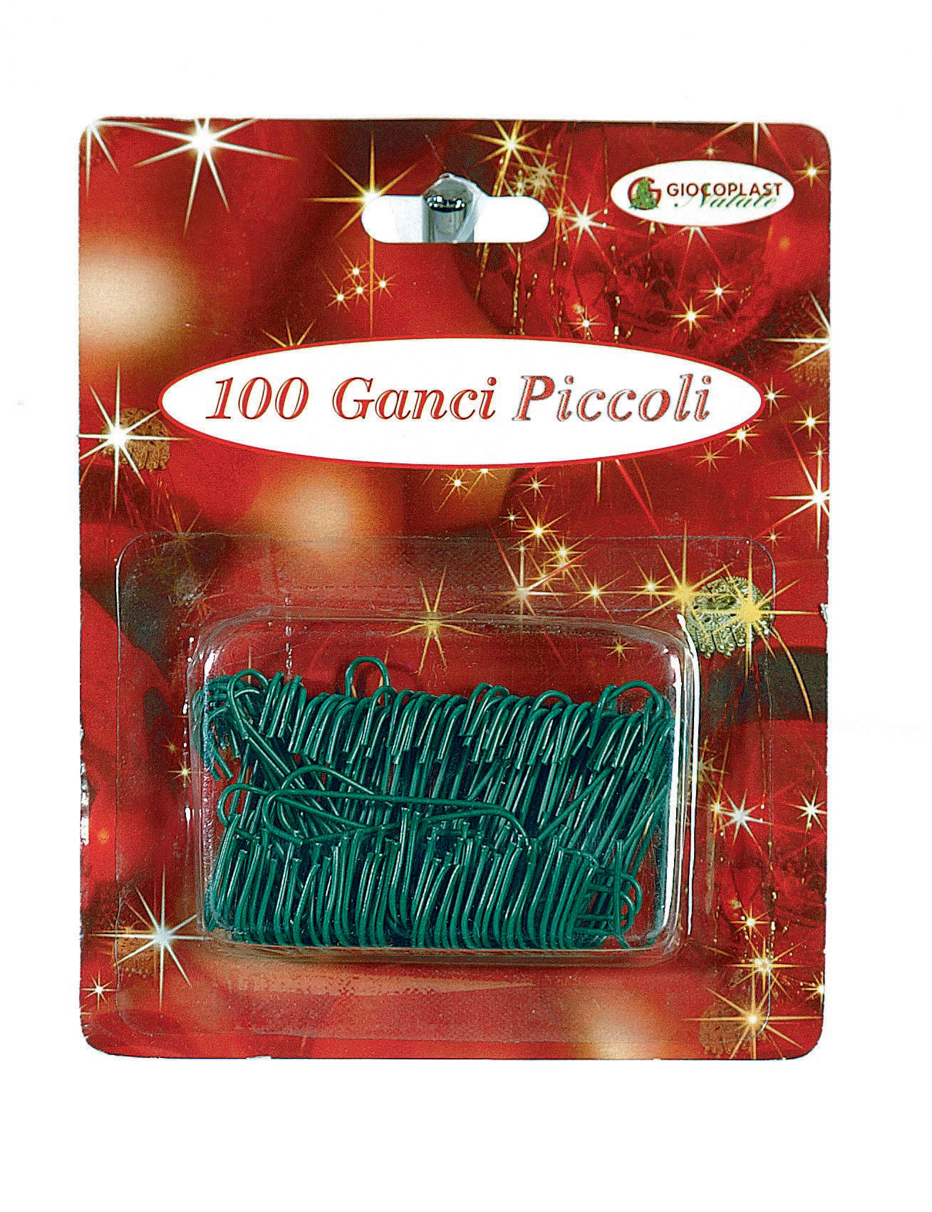 GIOCOPLAST NATALE - 100 GANCETTI IN METALLO PLASTIFICATO, IN BLISTER 43860449