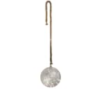 GIOCOPLAST NATALE - MAXI SFERA VETRO AMBRA D.200MM CON CORDA, CON GOCCE DI LED BIANCO CALDO A BATTERIA