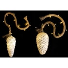 GIOCOPLAST NATALE - PIGNA VETRO 21 CM CON CORDA E LUCI LED A BATTERIE, MOD. ASS. 48020613