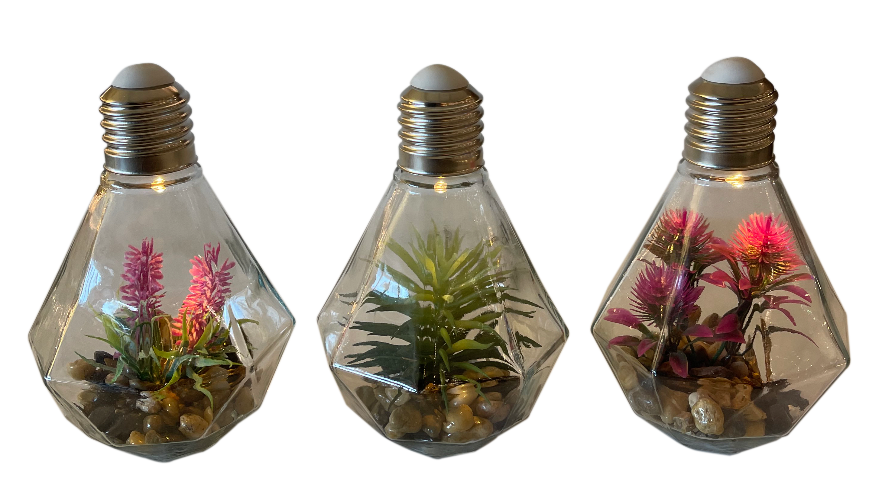 GIOCOPLAST NATALE - LAMPADINA GARDEN DIAMOND 18,5 CM CON LUCE LED, BATT. INCL. MOD ASS.