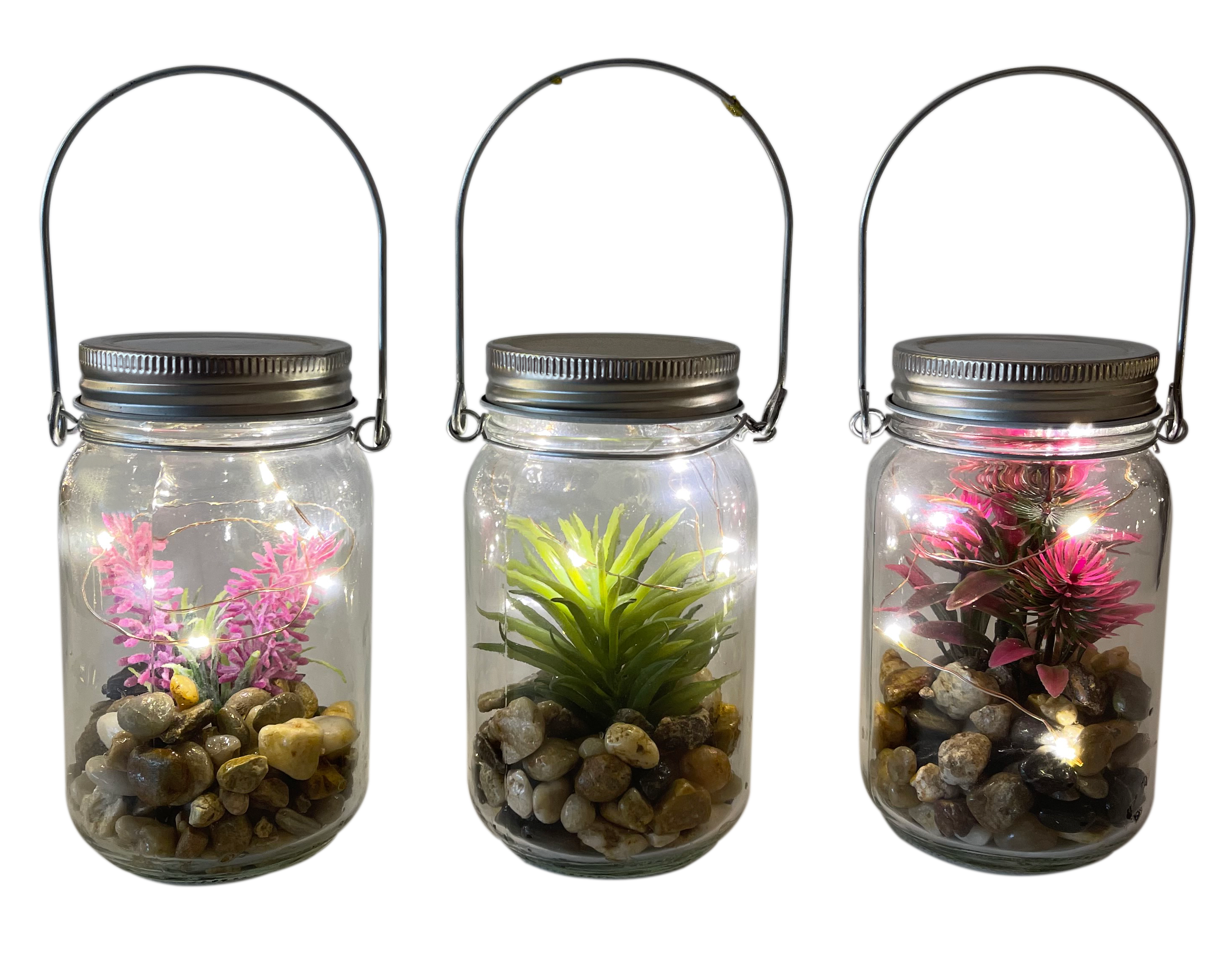 GIOCOPLAST NATALE - BARATTOLO GARDEN H.13,5 X D.8 CM CON LUCE LED, A BATT., MOD. ASS.