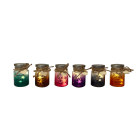 GIOCOPLAST NATALE - VASETTINO COLORATO H.8 X D.5,5 CM CON LED EFFETTO STELLE, BATT. INCL., ASS.