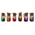 GIOCOPLAST NATALE - BOTTIGLIETTA COLORATA H.14 X D.6,5 CM CON LED EFFETTO STELLE, BATT. INCL., ASS.
