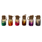 GIOCOPLAST NATALE - BOTTIGLIETTA COLORATA H.14 X D.6,5 CM CON LED EFFETTO STELLE, BATT. INCL., ASS.