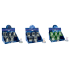 GIOCOPLAST NATALE - ANGELI, NATIVITA' E ALBERINI VETRO, IN EXPO DA 6PZ., CM.9 C/LED (BATT. INCL.)