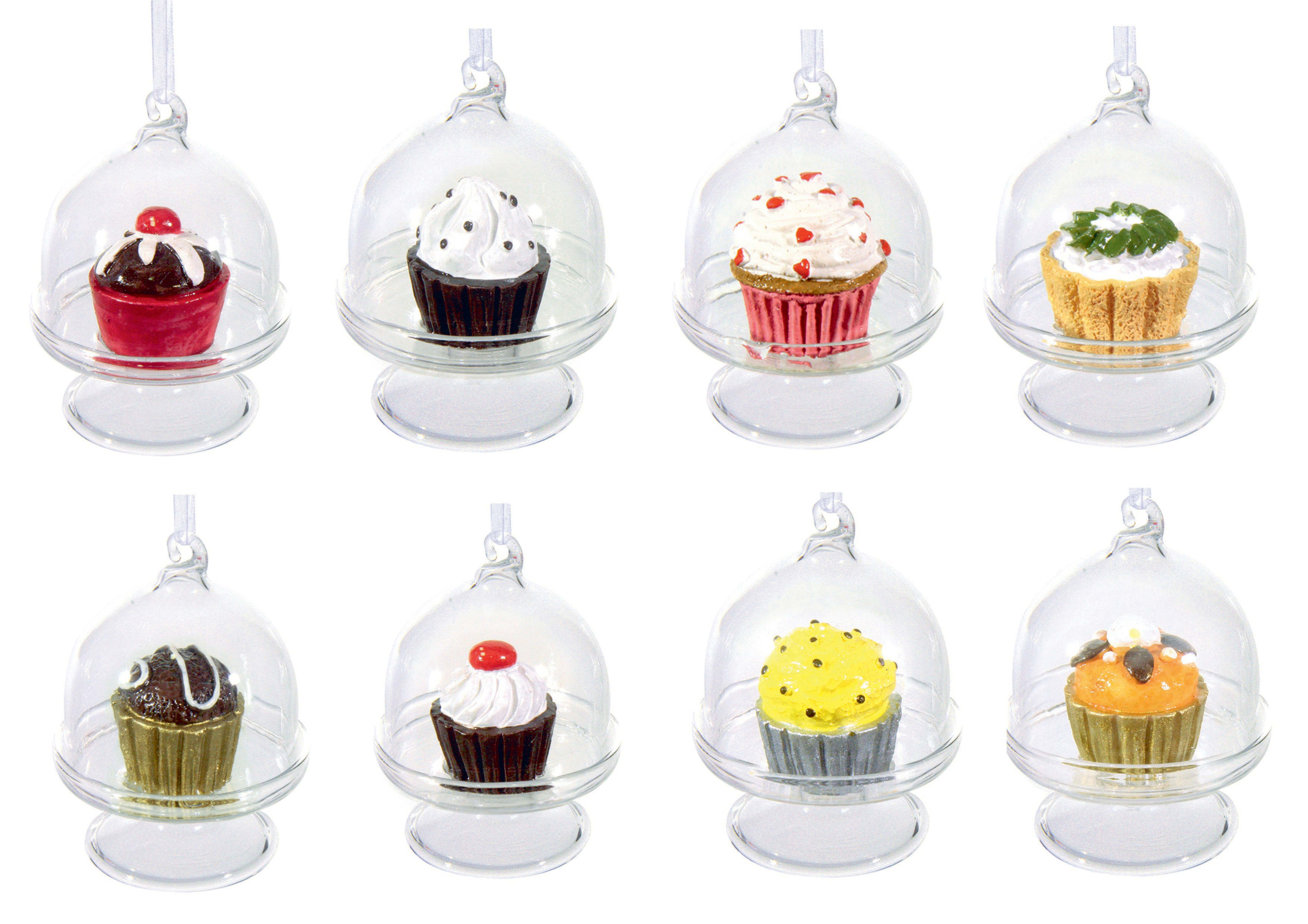 GIOCOPLAST NATALE - AMPOLLINA VETRO CM.7 C/CUPCAKE, 8 SOGG. ASS., IN EXPO DA 24PZ. 48111219
