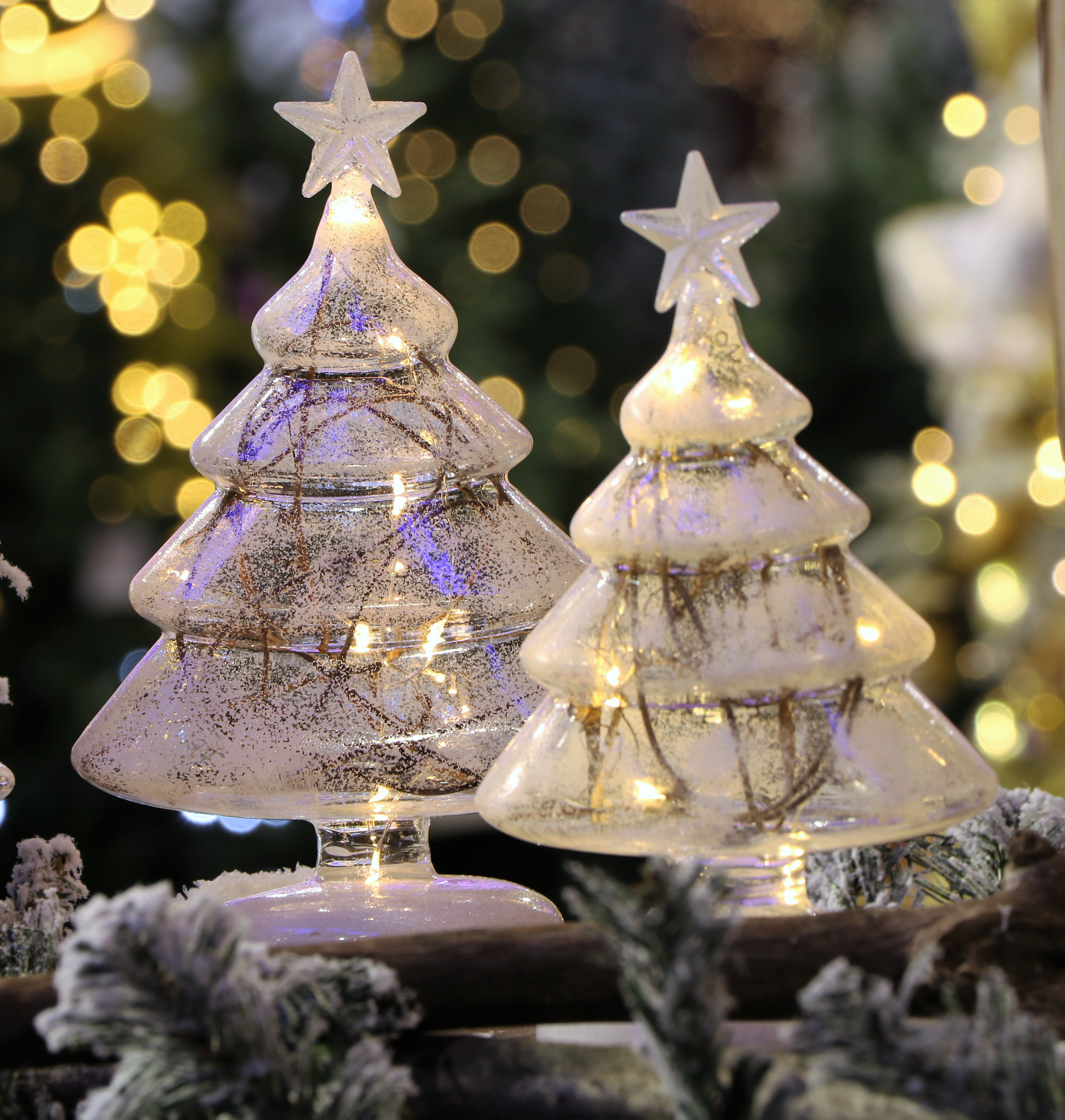 GIOCOPLAST NATALE - ALBERO VETRO CON LED CM 17,5