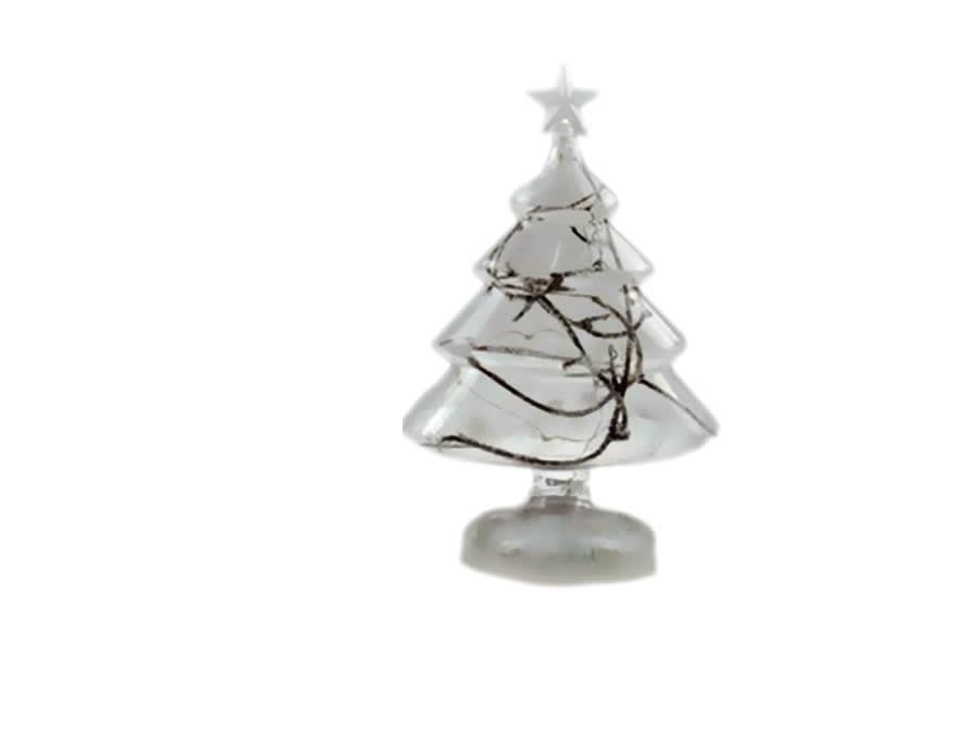 GIOCOPLAST NATALE - ALBERO VETRO CON LED CM 20