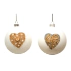 GIOCOPLAST NATALE - SFERA VETRO CM 8 BIANCA DECORO NATURA, ASS