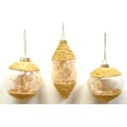 GIOCOPLAST NATALE - SFERA VETRO D.80 DECORO CORDA - 3 ASS