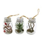 GIOCOPLAST NATALE - ADDOBBO VASETTO IN VETRO DECORATO 6,5 CM, DEC. ASS. IN DISPLAY 48118138