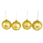 GIOCOPLAST NATALE - SFERA VETRO ORO MATT D.80 MM, DEC. ASS.