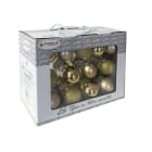 GIOCOPLAST NATALE - VALUE PACK 26 SFERE VETRO ORO MET-MATT-GLITTER D.50/55/65MM ASS.