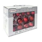 GIOCOPLAST NATALE - VALUE PACK 26 SFERE VETRO ROSSE MET-MATT-GLITTER D.50/55/65MM ASS.