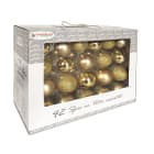 GIOCOPLAST NATALE - VALUE PACK 42 SFERE VETRO ORO MET-MATT-GLITTER D.50/55/65MM ASS.