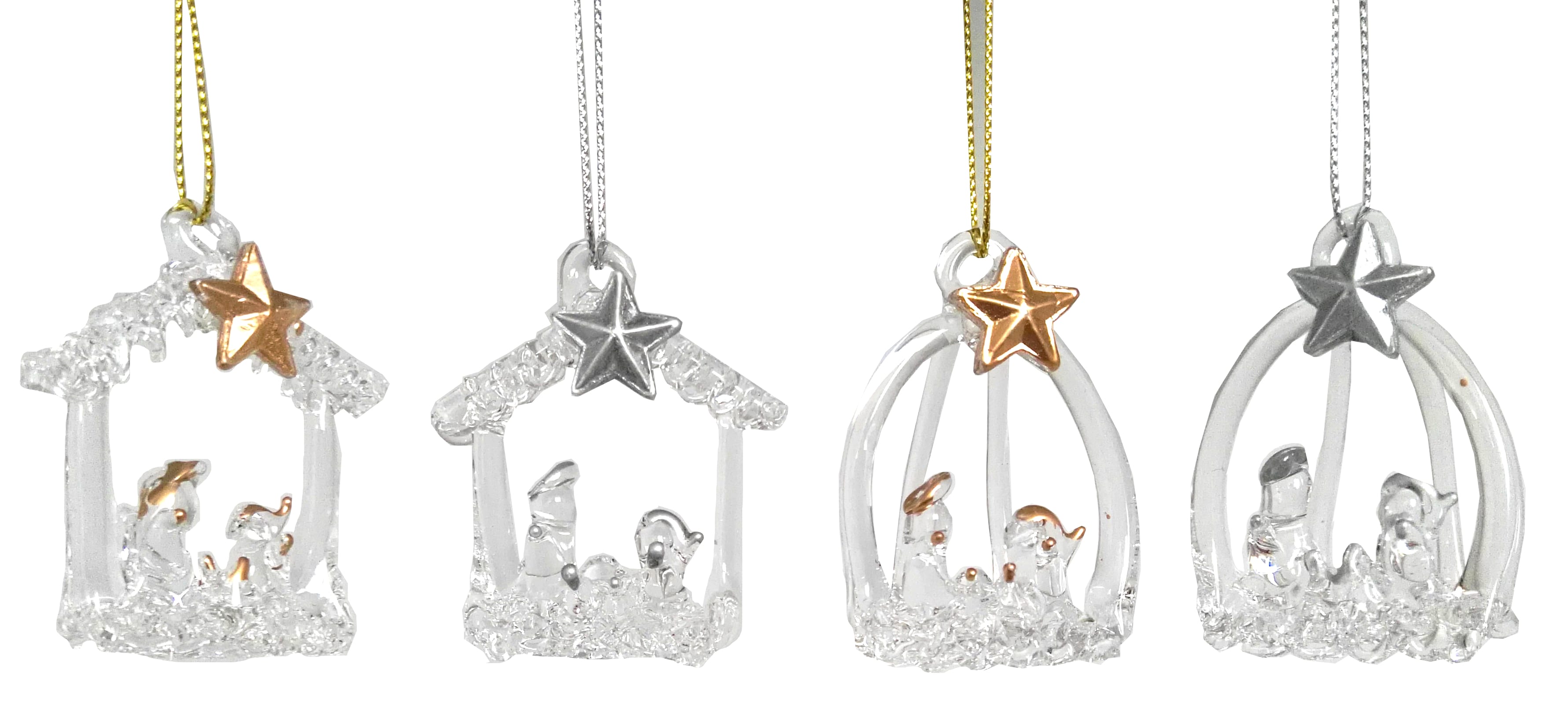 GIOCOPLAST NATALE - ADDOBBO NATIVITA' IN VETRO 5,5 CM, ASS. 48118167