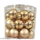 GIOCOPLAST NATALE - CILINDRO 24 SFERE VETRO ORO D.25 MM MET/MATT