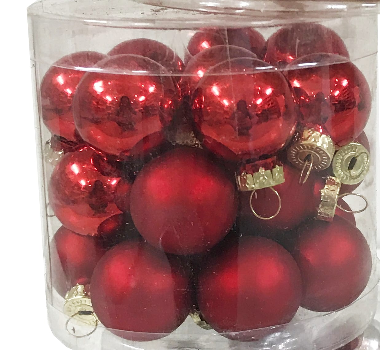 GIOCOPLAST NATALE - CILINDRO 24 SFERE VETRO ROSSE D.25 MM MET/MATT
