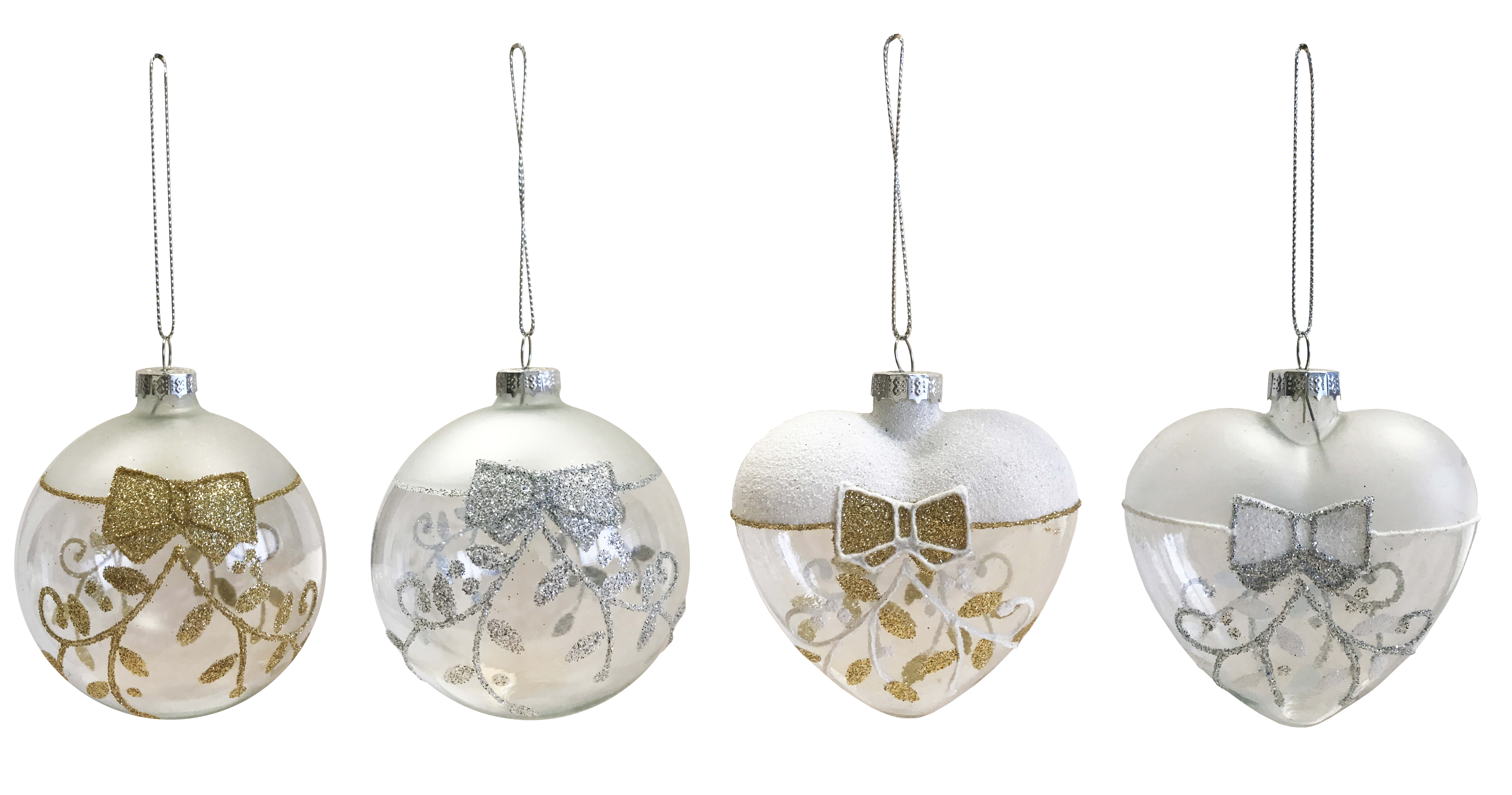 GIOCOPLAST NATALE - SFERA VETRO 80MM DECORATA, FORME E DEC. ASS.