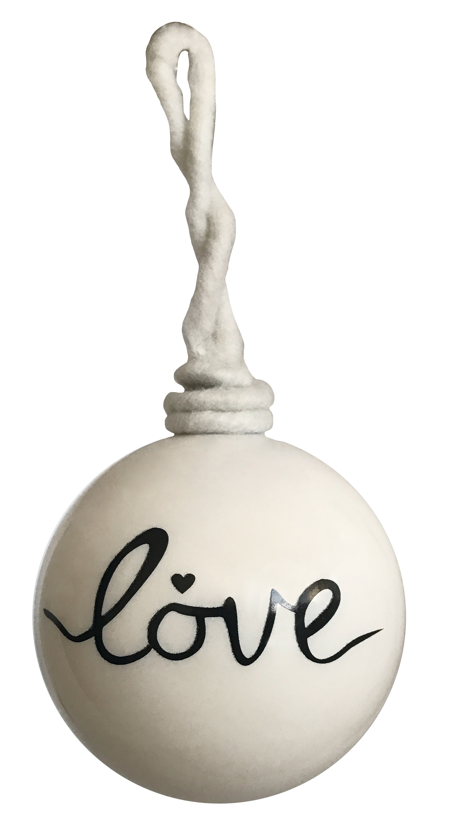 GIOCOPLAST NATALE - SFERA VETRO PERLATA ''LOVE'' D. 100MM