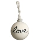 GIOCOPLAST NATALE - SFERA VETRO PERLATA ''LOVE'' D. 100MM