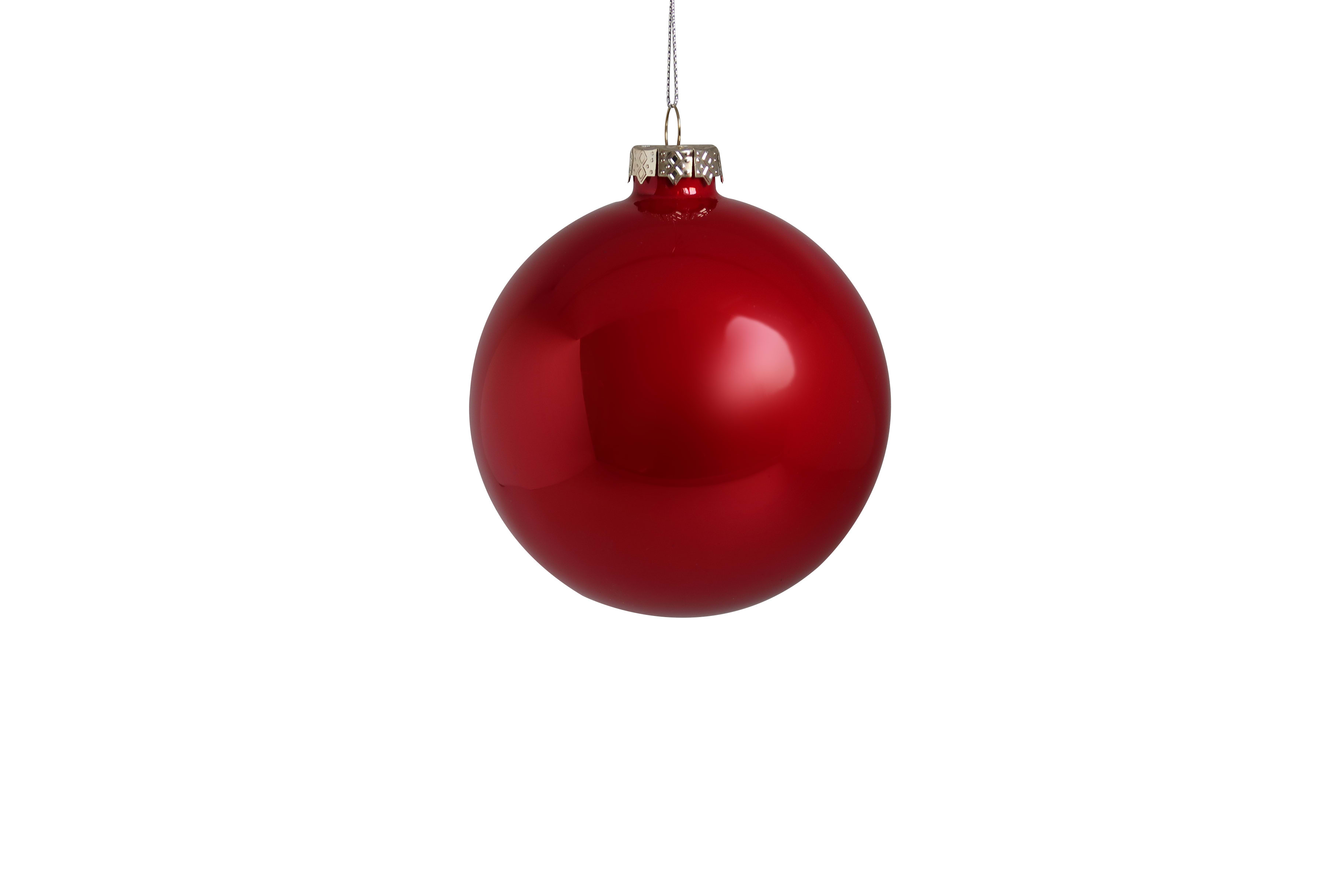 GIOCOPLAST NATALE - SFERA VETRO PERLATA ROYAL 80MM RED