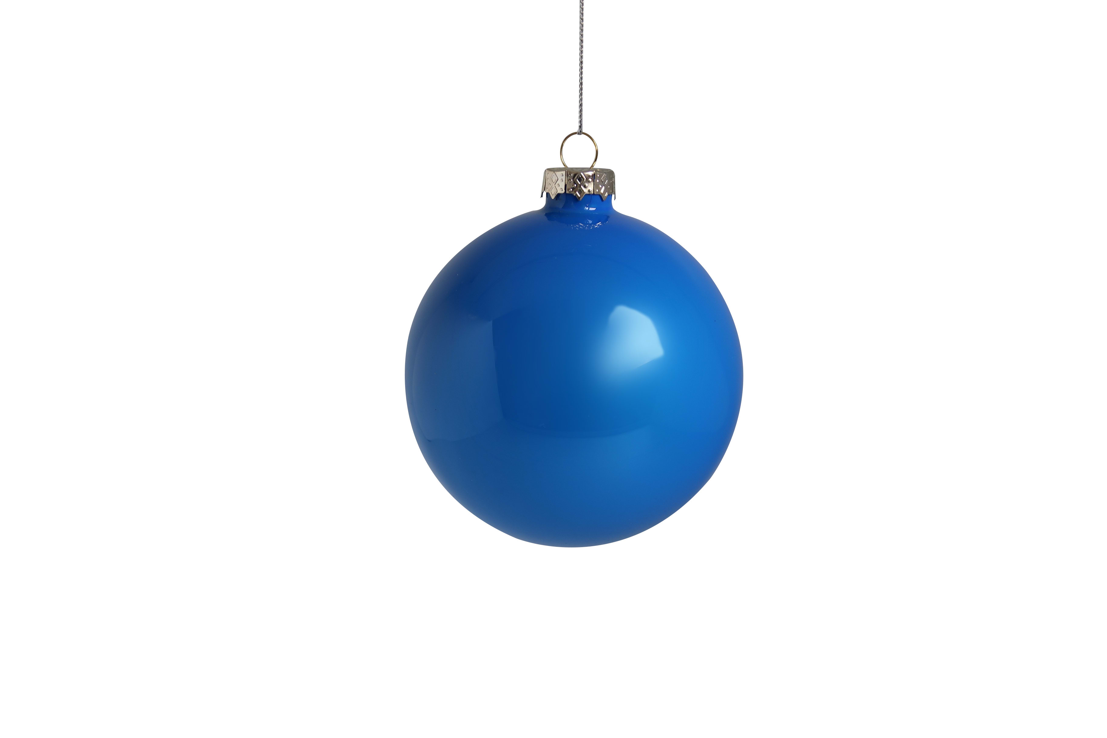 GIOCOPLAST NATALE - SFERA VETRO PERLATA ROYAL 80MM BLUE