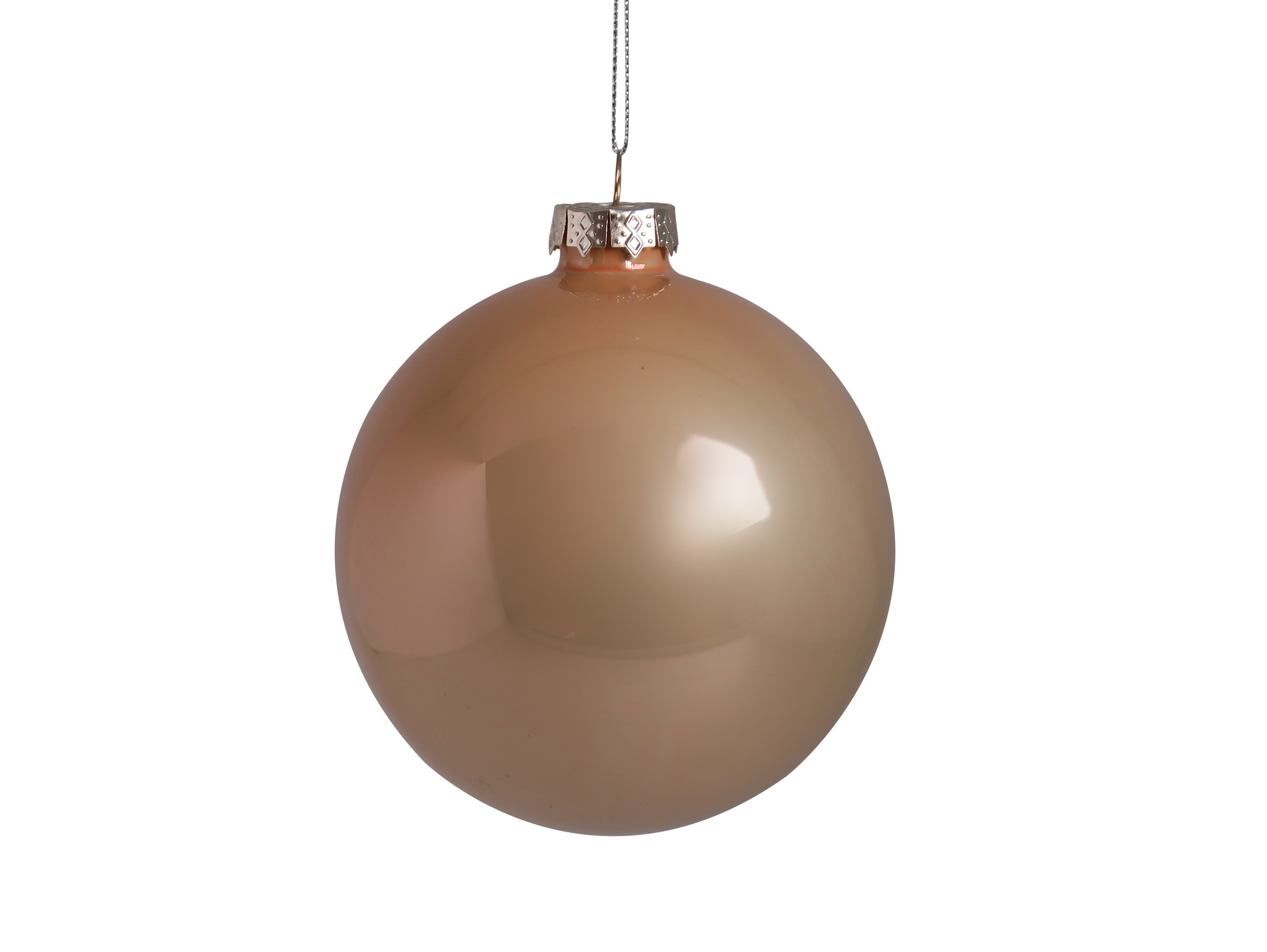GIOCOPLAST NATALE - SFERA VETRO PERLATA ROYAL 100MM SOFT ROSE