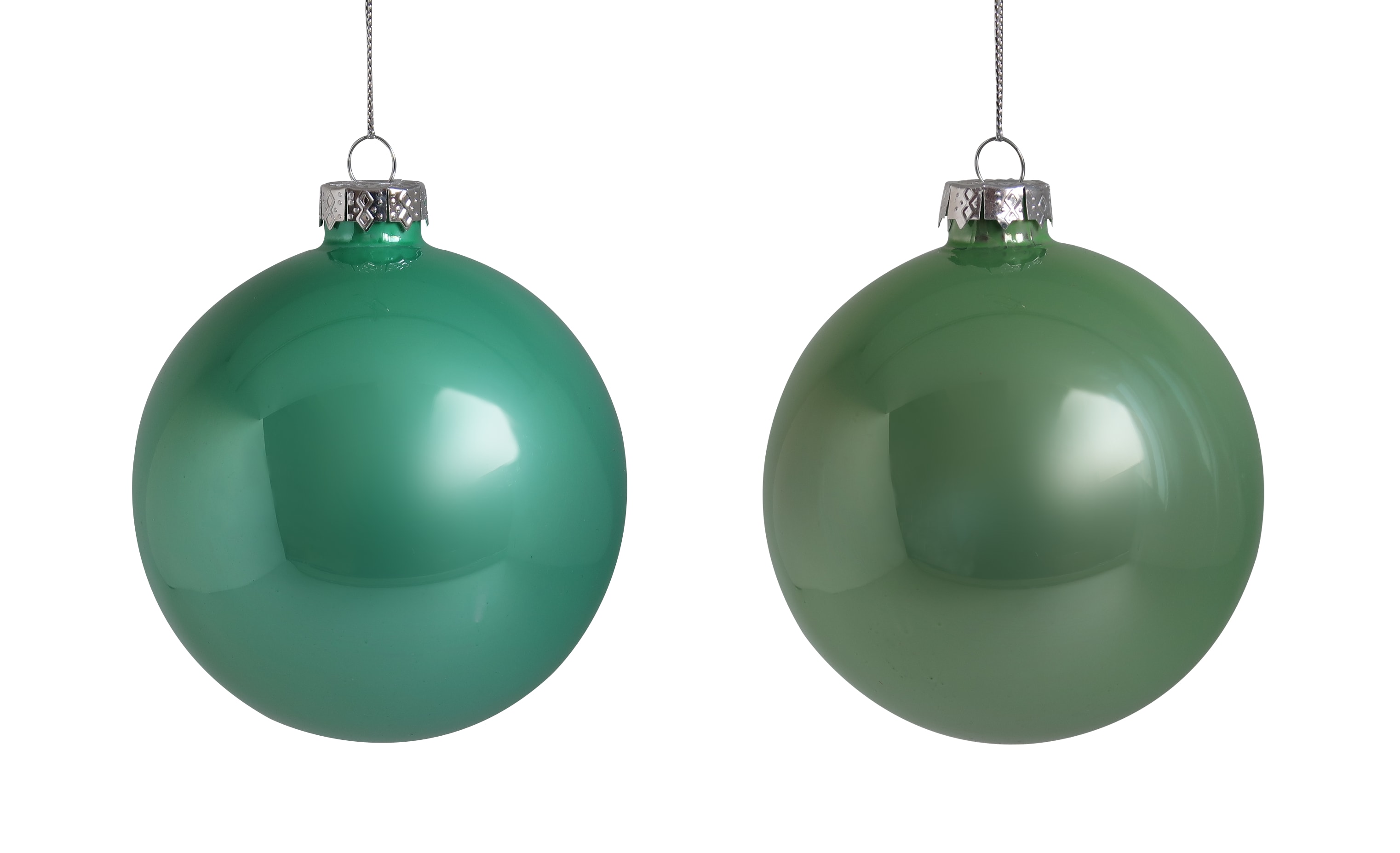 GIOCOPLAST NATALE - SFERA VETRO PERLATA ROYAL 100MM GREEN TEA