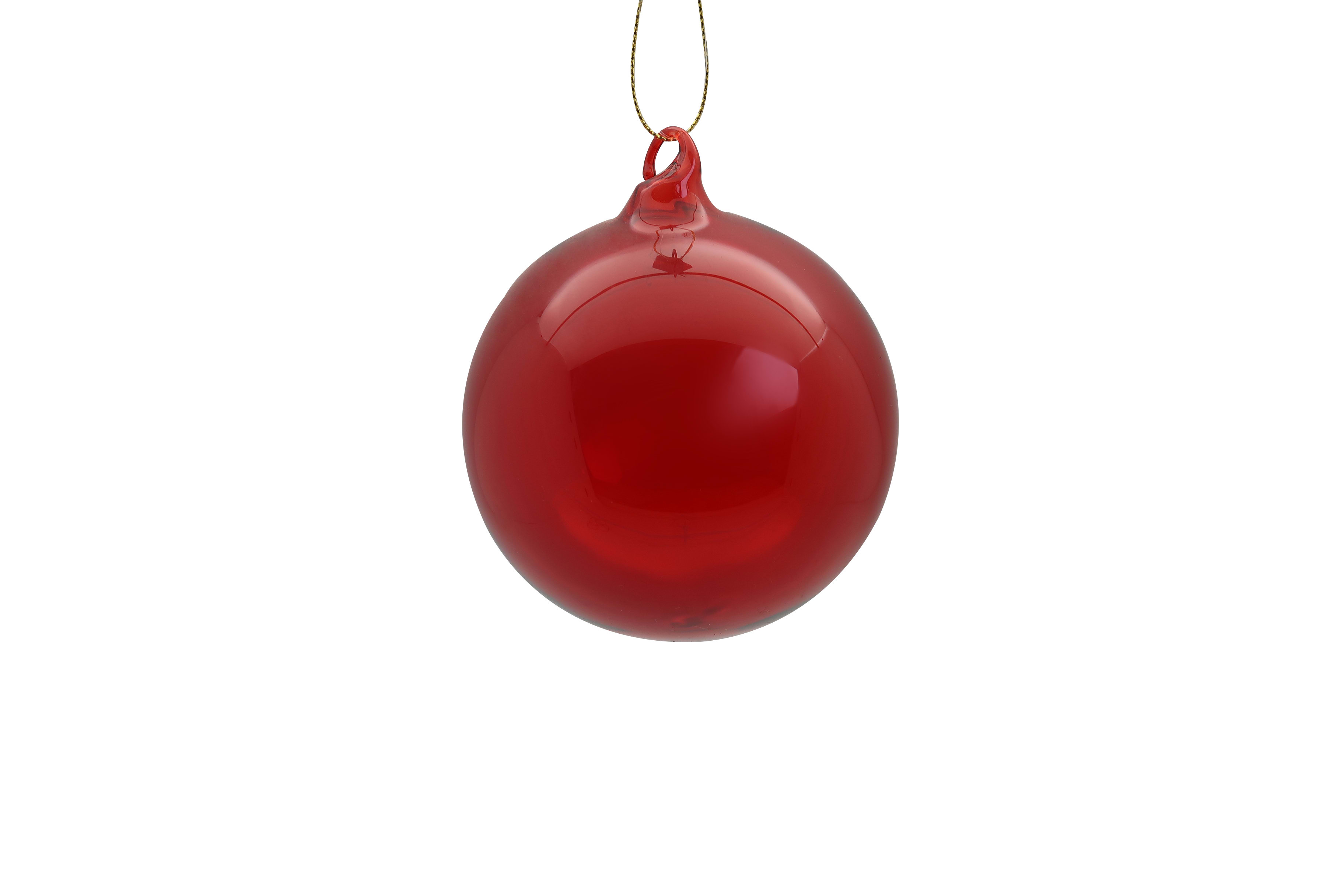 GIOCOPLAST NATALE - SFERA VETRO ROYAL CLEAR 80MM RED