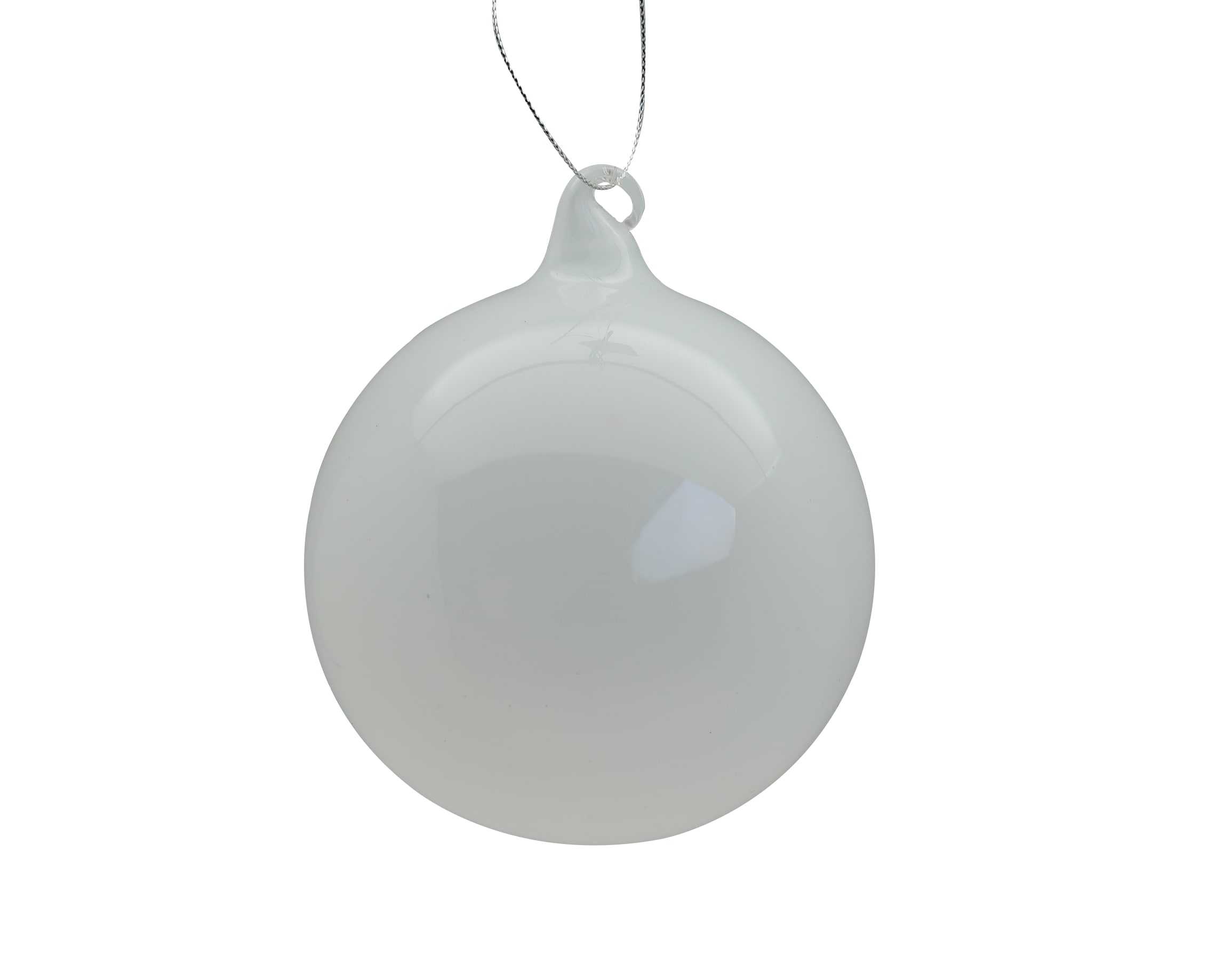 GIOCOPLAST NATALE - SFERA VETRO ROYAL CLEAR 80MM MILKY