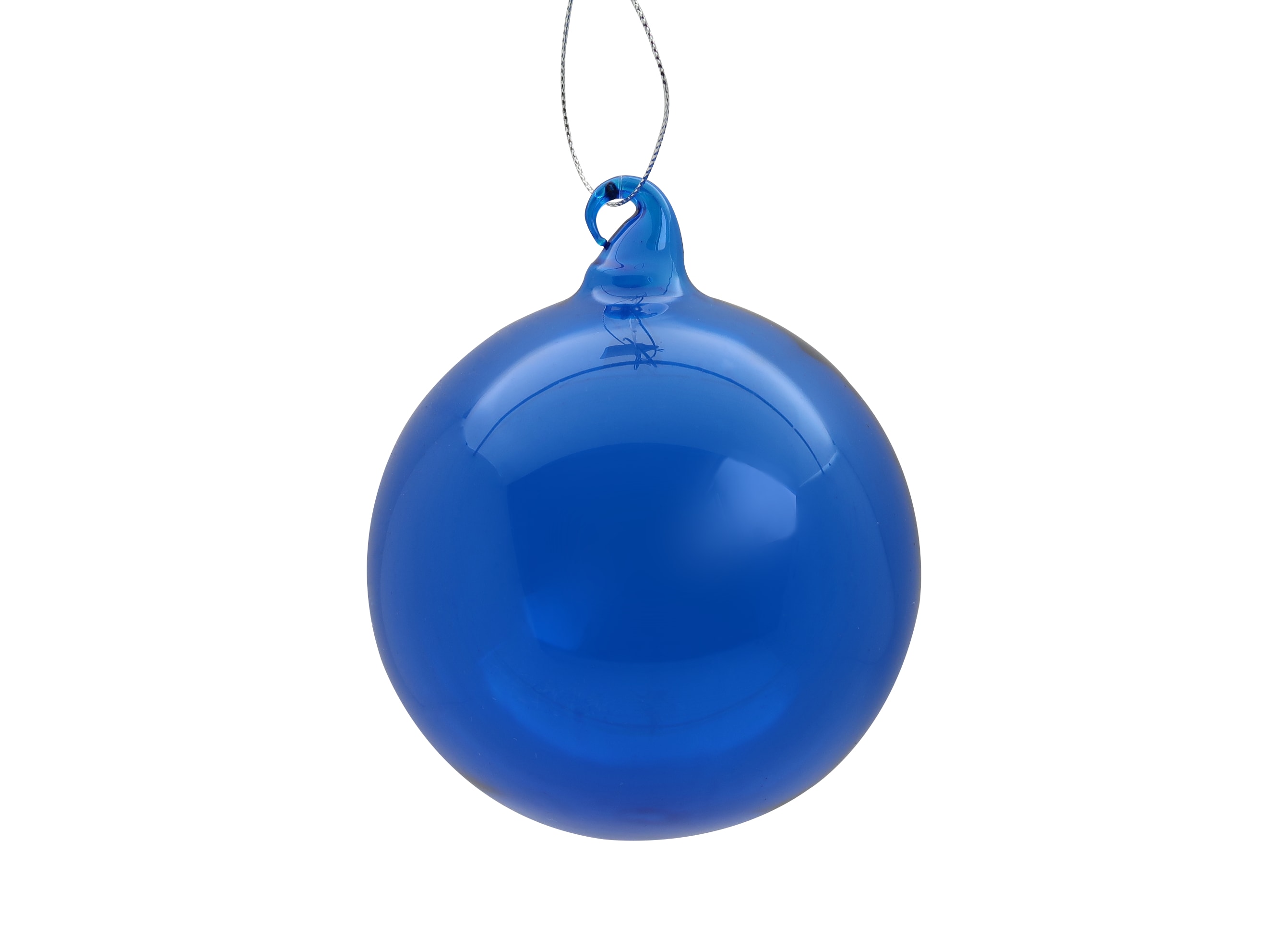 GIOCOPLAST NATALE - SFERA VETRO ROYAL CLEAR 80MM DEEP BLUE