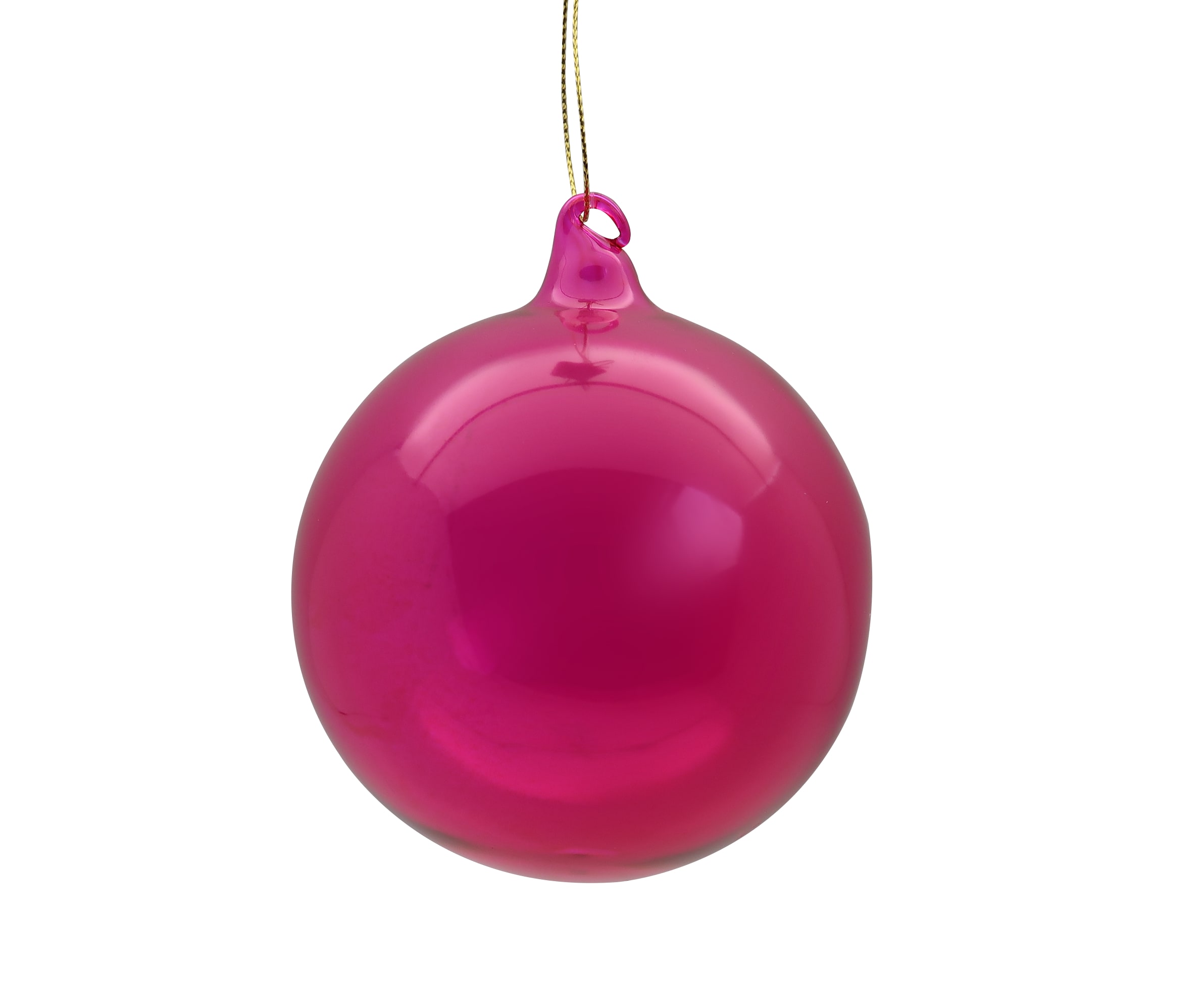 GIOCOPLAST NATALE - SFERA VETRO ROYAL CLEAR 80MM MAGENTA