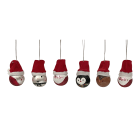 GIOCOPLAST NATALE - MINI SOGGETTO VETRO DECORATO D. 40 MM CON CAPPELLINO, MOD. ASS.