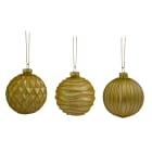 GIOCOPLAST NATALE - SFERA VETRO PRESTIGE 80MM GOLD, MOD. ASS.