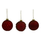 GIOCOPLAST NATALE - SFERA VETRO PRESTIGE 80MM RED, MOD. ASS.