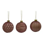 GIOCOPLAST NATALE - SFERA VETRO PRESTIGE 80MM SOFT ROSE, MOD. ASS.