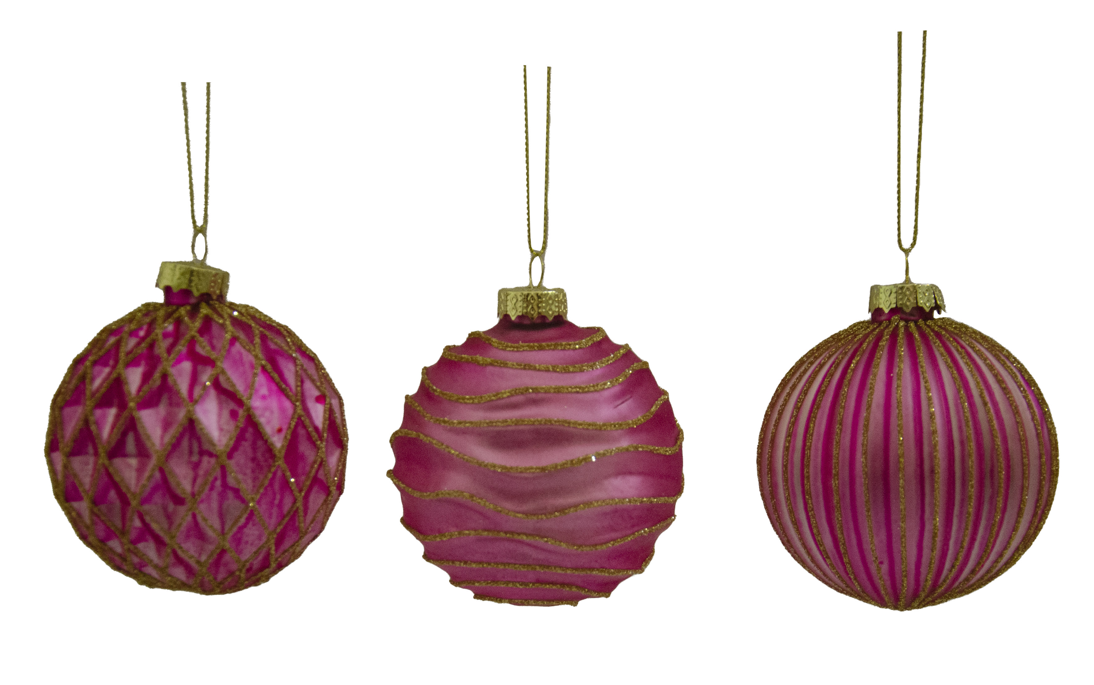 GIOCOPLAST NATALE - SFERA VETRO PRESTIGE 80MM PINK, MOD. ASS.